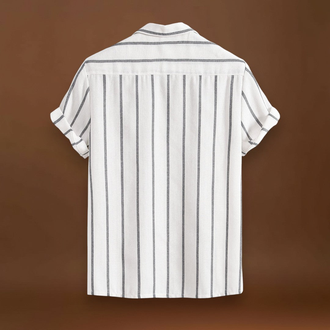 Conjunto Casual - Camisa em Mistura de Poliéster e Calções de Secagem Rápida