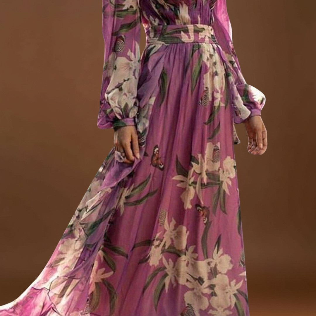 Cláudia - Vestido maxi elegante de alta qualidade