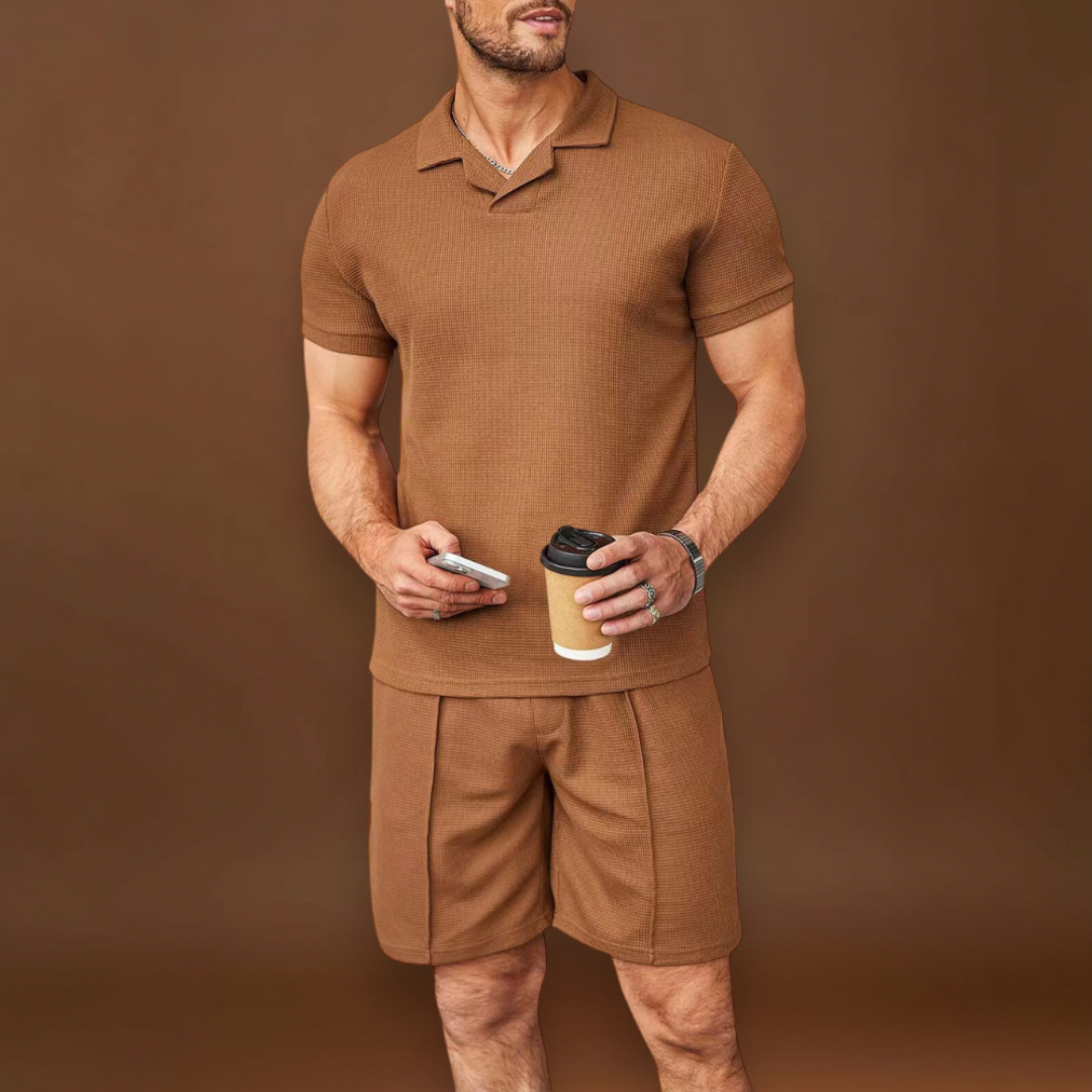 Conjunto Co-ord - Corte Relaxado & Mistura Suave e Respirável que se Move Facilmente