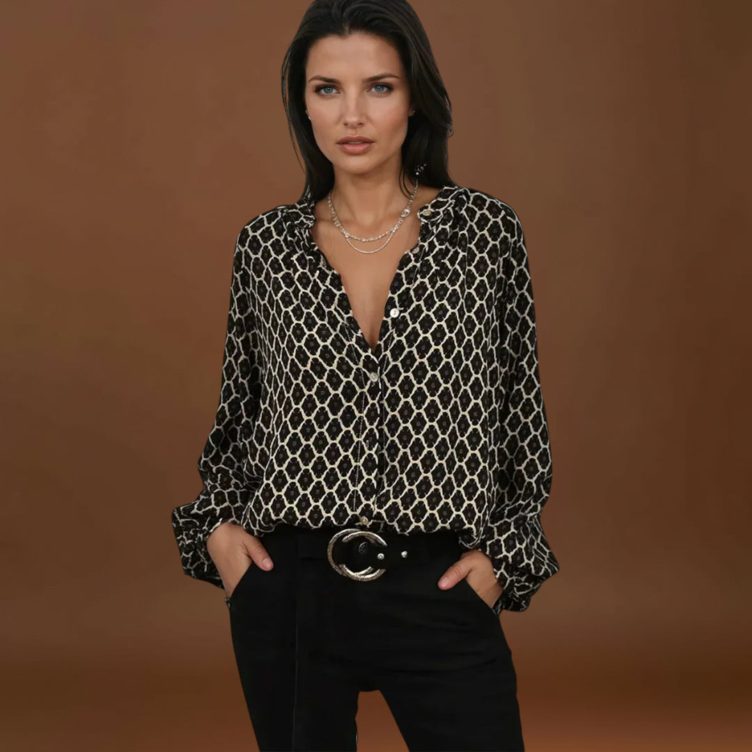 Beatriz - Blusa elegante com decote em V