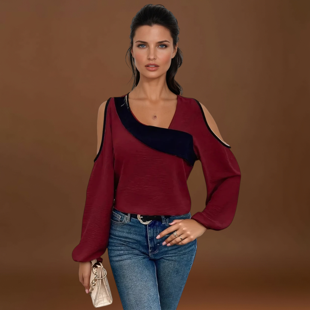 Mariana - Blusa com decote quadrado