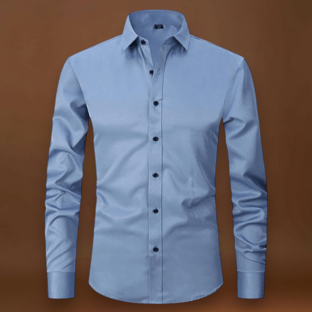 Camisa de Vestir – Corte Slim & Frente com Botões para Ajuste Seguro