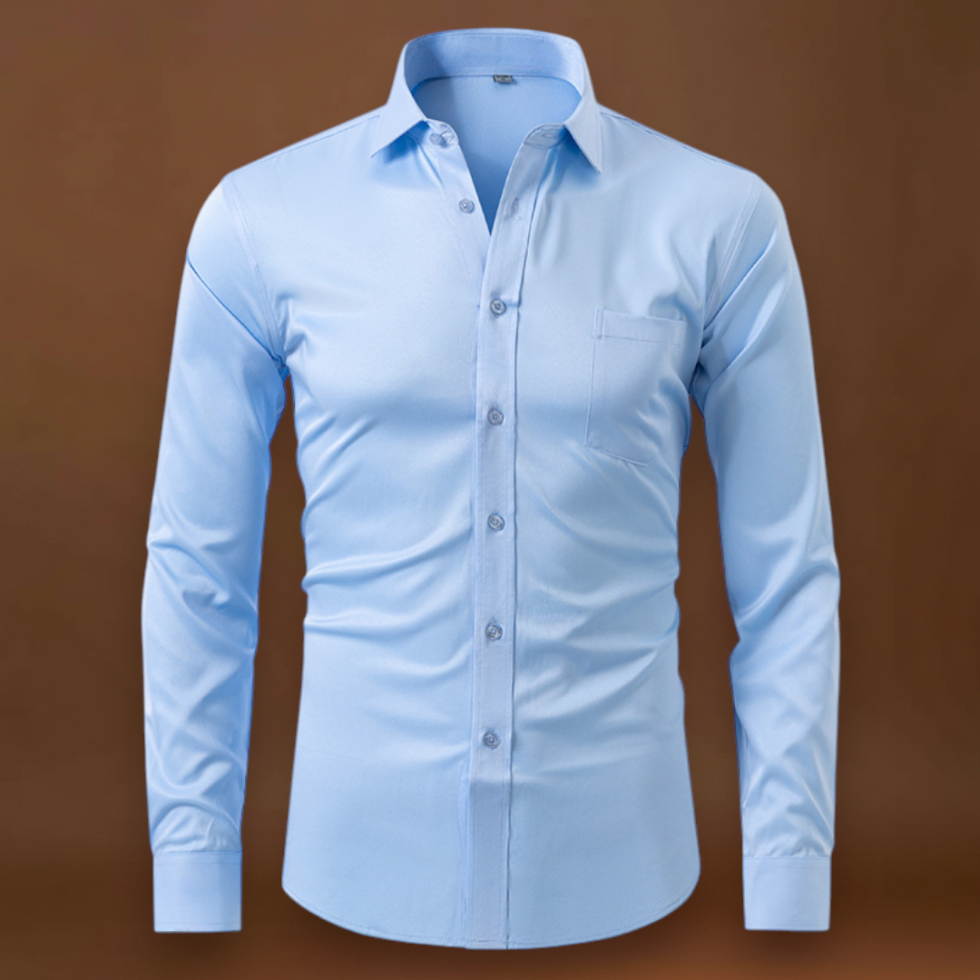 Camisa de Vestir – Corte Slim & Frente com Botões para Ajuste Seguro