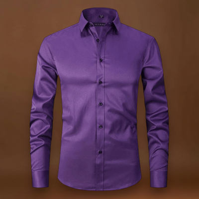 Camisa de Vestir – Corte Slim & Frente com Botões para Ajuste Seguro