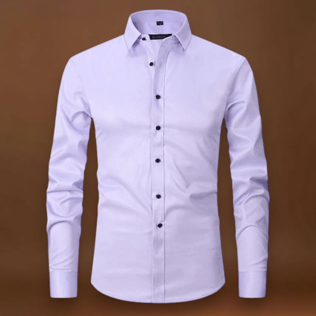 Camisa de Vestir – Corte Slim & Frente com Botões para Ajuste Seguro