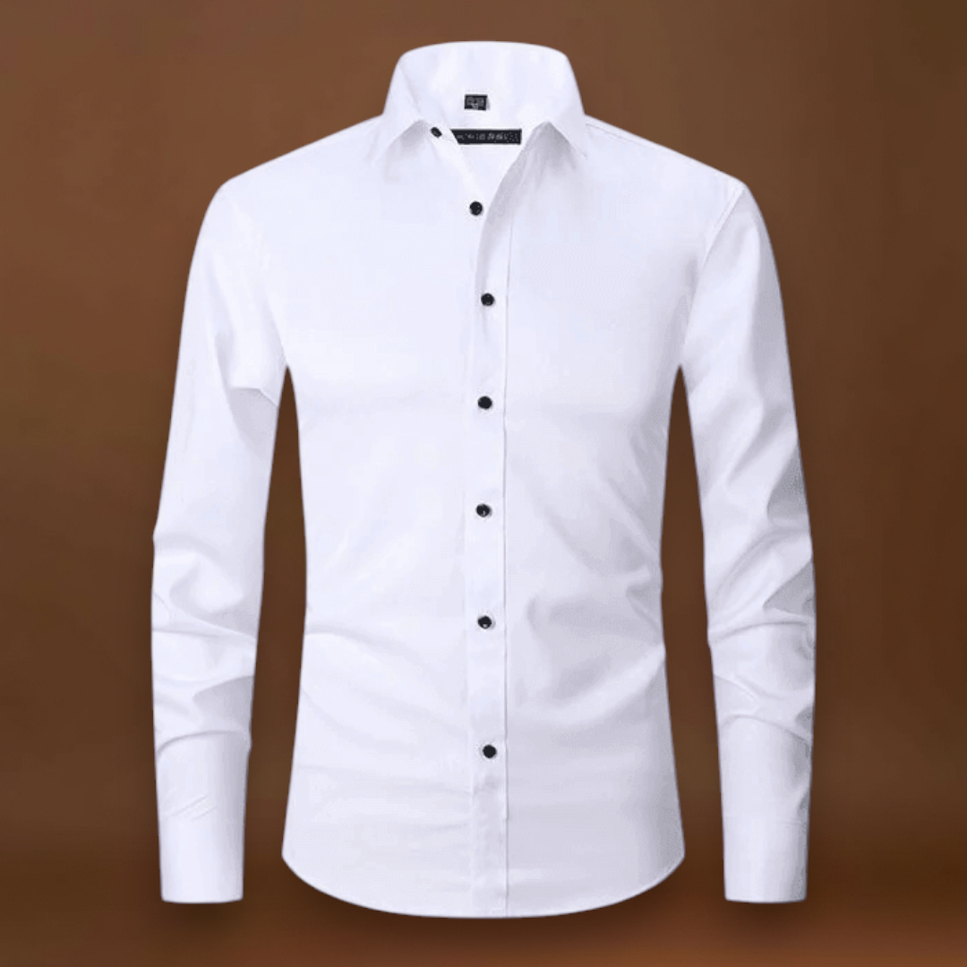 Camisa de Vestir – Corte Slim & Frente com Botões para Ajuste Seguro