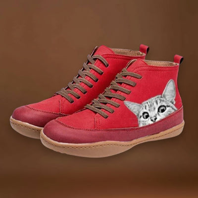 Felina - Botas de couro para amantes de gatos