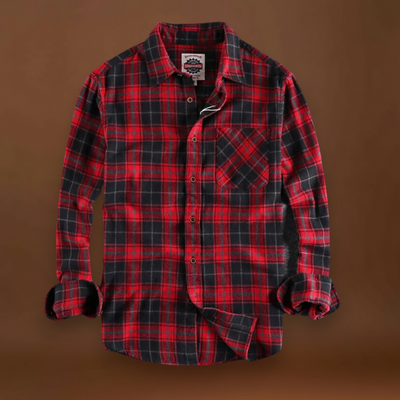 Camisa de Flanela - Acabamento em Mistura Escovada e Bolso no Peito