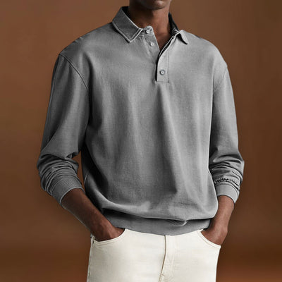 Elias – Polo com Botões e Cor Lisa