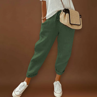 Bibi - Calças de linho elegantes e descontraídas