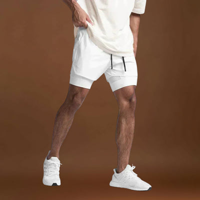 Calções de Ginásio - Mistura de Poliéster Leve e Grande Mobilidade