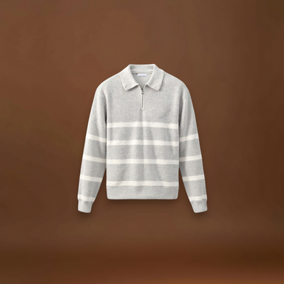 Constantino | Sweater Meio Zíper Listrado Polivalente