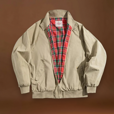 Casaco Harrington – Mistura Leve com Lapela e Fecho de Zíper