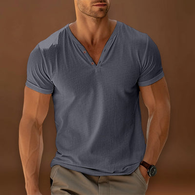 Camisa Henley - Frente com Botões e Corte Ajustado para Movimento