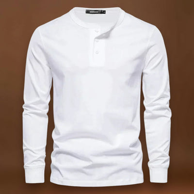 Camisa Henley - Mistura Suave com Botões e Ajuste Respirável