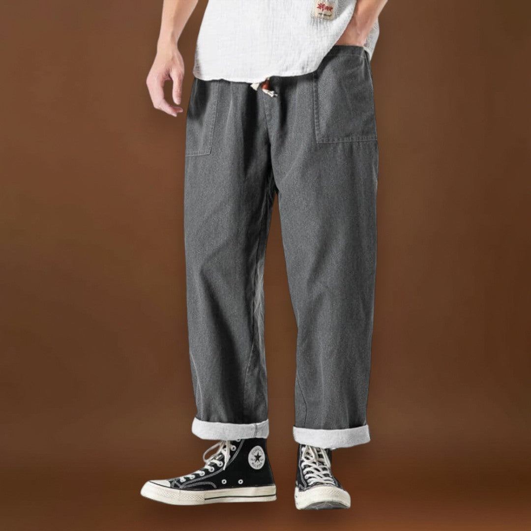 Hiro - Comforto Calças de ganga Vermelho