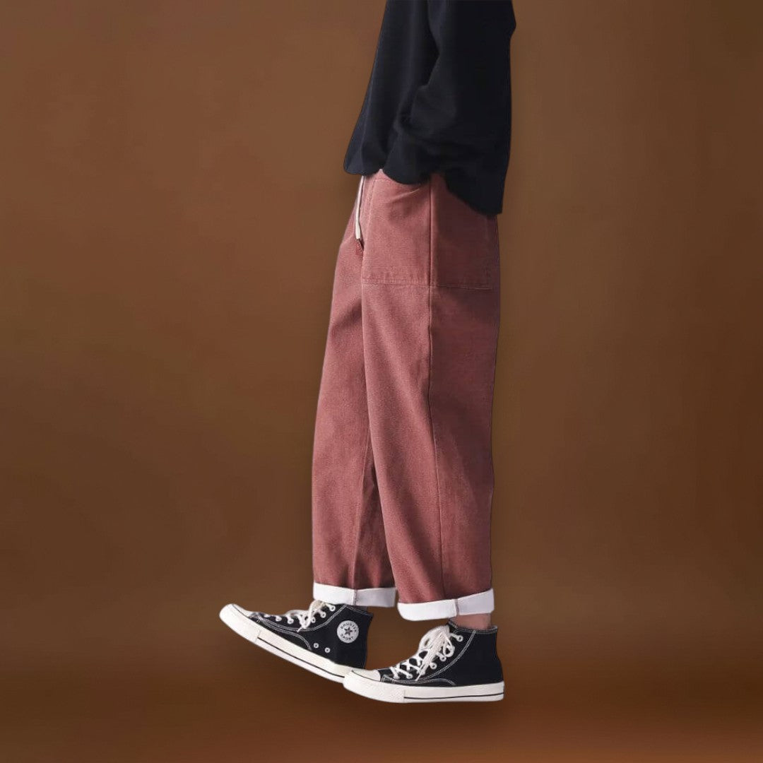 Hiro - Comforto Calças de ganga Vermelho