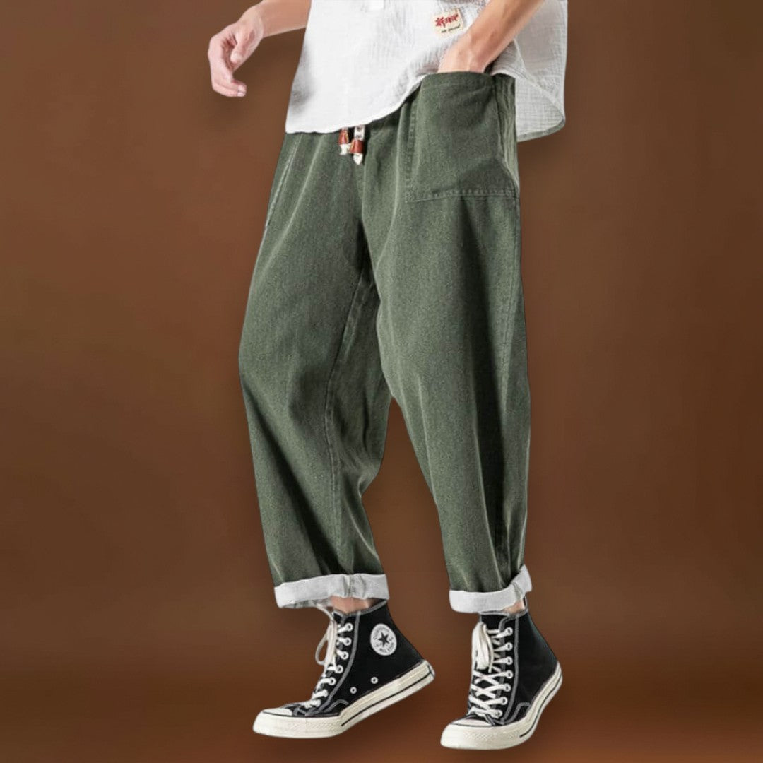 Hiro - Comforto Calças de ganga Vermelho