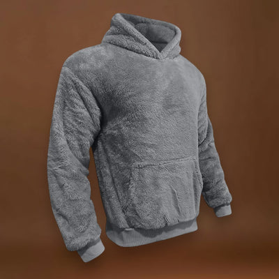 Hoodie - Mistura de Fleece com Capuz Integrado e Bolso Quente