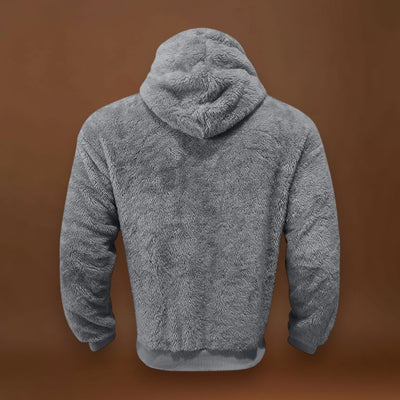 Hoodie - Mistura de Fleece com Capuz Integrado e Bolso Quente
