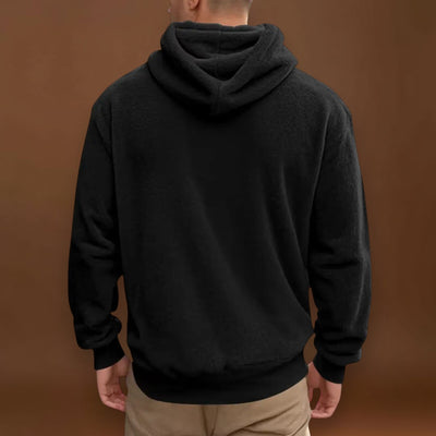 Hoodie - Mistura de Fleece com Capuz Integrado e Bolso Quente