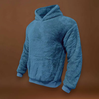 Hoodie - Mistura de Fleece com Capuz Integrado e Bolso Quente