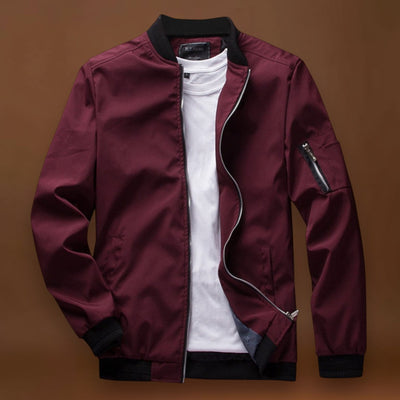 Casaco – Bomber em Mistura de Poliéster e Cintura Ajustada à Prova de Água