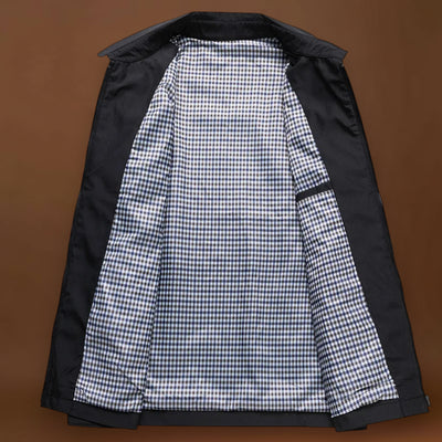 Casaco - Mistura de Poliéster Fino Ajustado e Resistente ao Vento