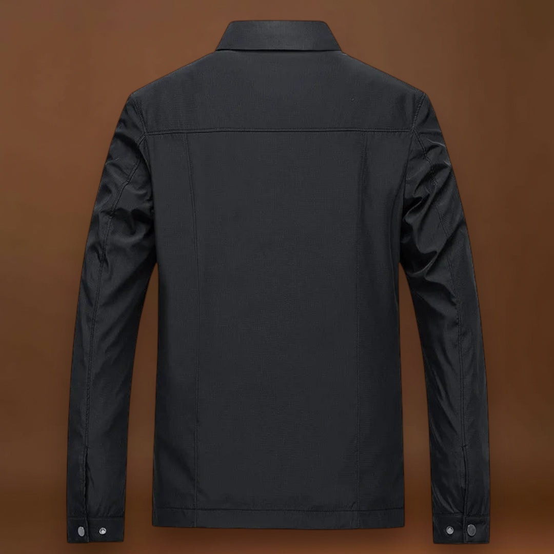 Casaco - Mistura de Poliéster Fino Ajustado e Resistente ao Vento
