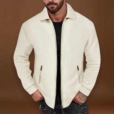 Casaco – Mistura Suave de Malha em Waffle e Forma Estruturada