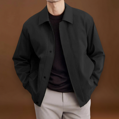 Casaco - Mistura de Lona Ajustada e Camadas Estruturadas