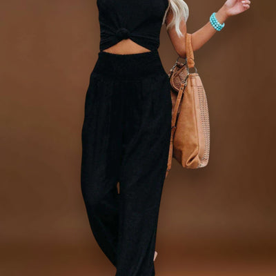 Celeste - Calças arejadas e com estilo