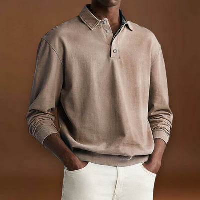 Elias – Polo com Botões e Cor Lisa