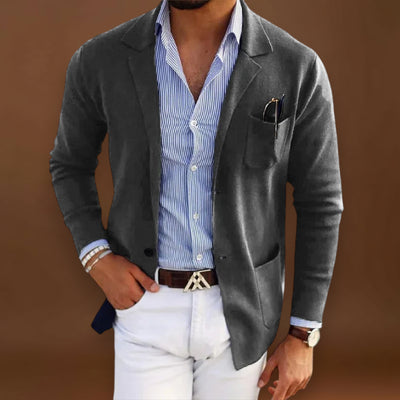 Blazer de Malha - Superfície de Malha Suave e Movimento Estruturado