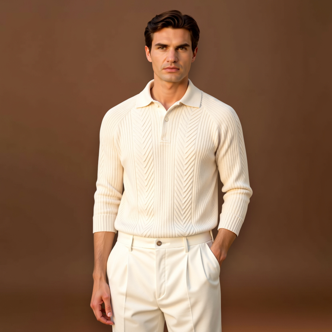 Sweater de Malha Misturada - Silhueta Relaxada e Movimento Fácil