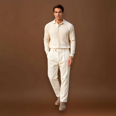 Sweater de Malha Misturada - Silhueta Relaxada e Movimento Fácil