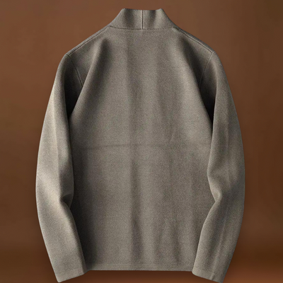 Cardigan de Malha – Frente com Botões e Acabamento Canellado para Conforto