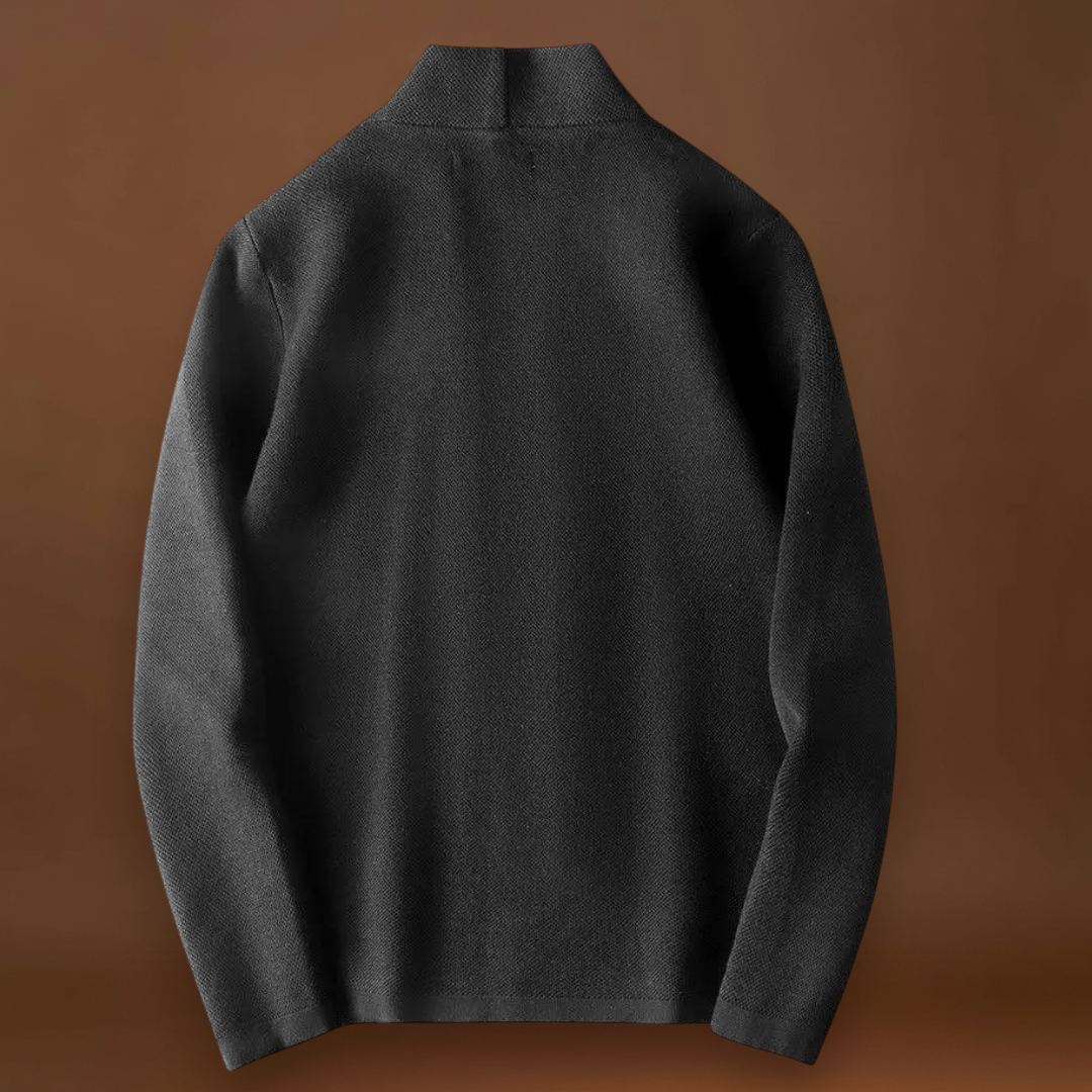 Cardigan de Malha – Frente com Botões e Acabamento Canellado para Conforto