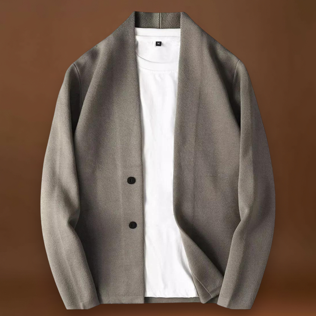 Cardigan de Malha – Frente com Botões e Acabamento Canellado para Conforto