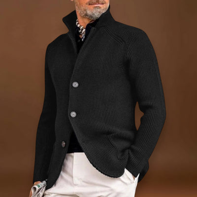 Cardigã de Malha - Forma Ajustada e Calor e Conforto Controlados