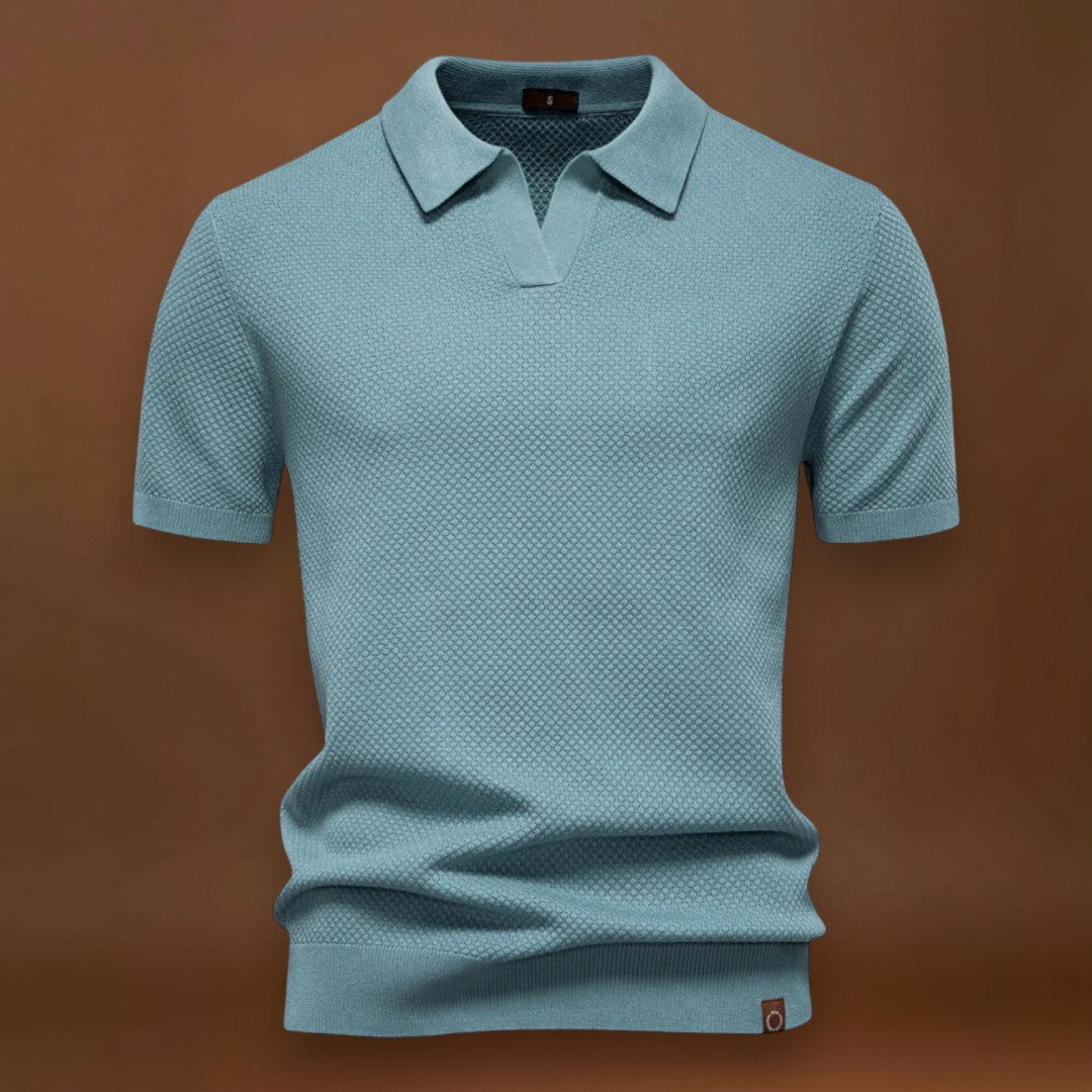 Camisa Polo de Malha - Gola de Malha Respirável e Mobilidade