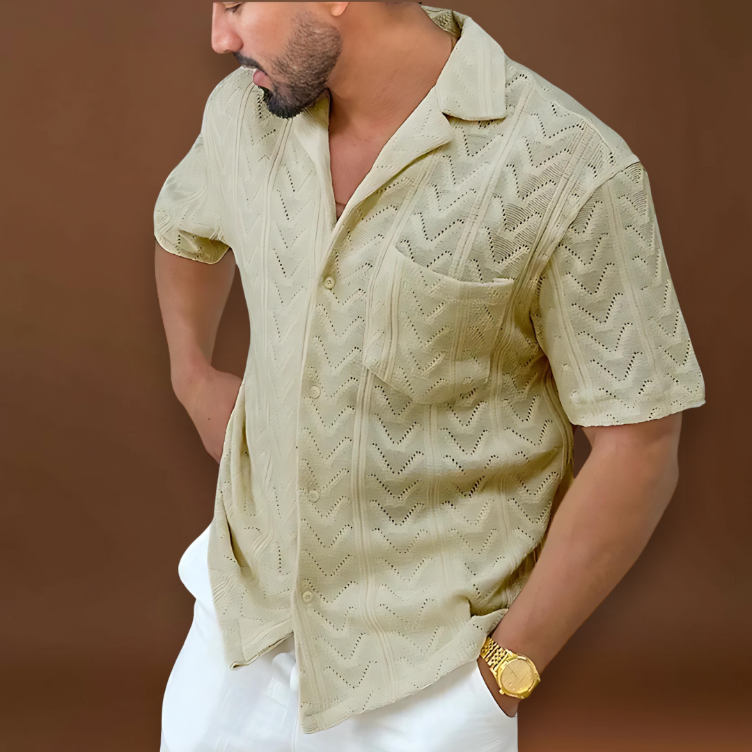 Camisa de Malha - Mistura de Malha Respirável e Ajuste de Movimento Fácil