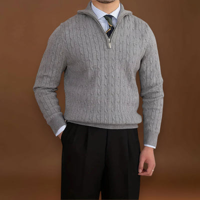 Sebastião | Suéter Trançado De Algodão Orgânico