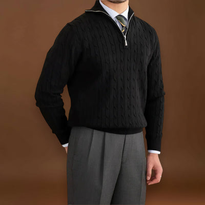 Sebastião | Suéter Trançado De Algodão Orgânico