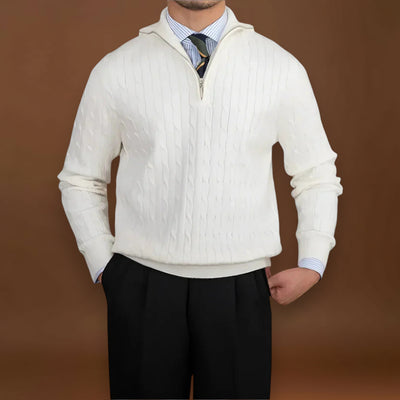 Sebastião | Suéter Trançado De Algodão Orgânico