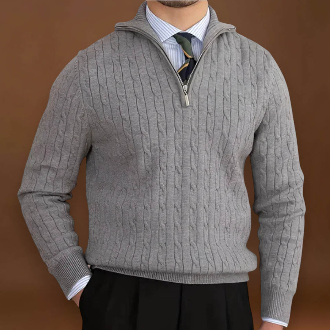 Sebastião | Suéter Trançado De Algodão Orgânico