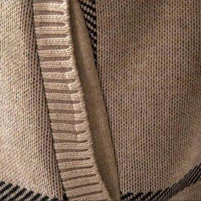 Sweater de Malha - Fecho Frontal Total e Mistura de Lã Macia