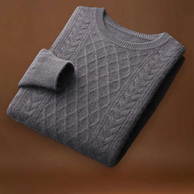 Sweater de Malha - Textura Jacquard e Conforto Quente