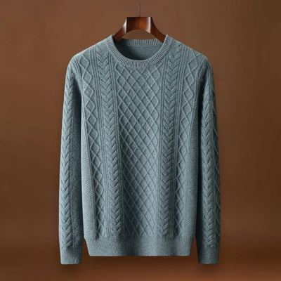 Sweater de Malha - Textura Jacquard e Conforto Quente