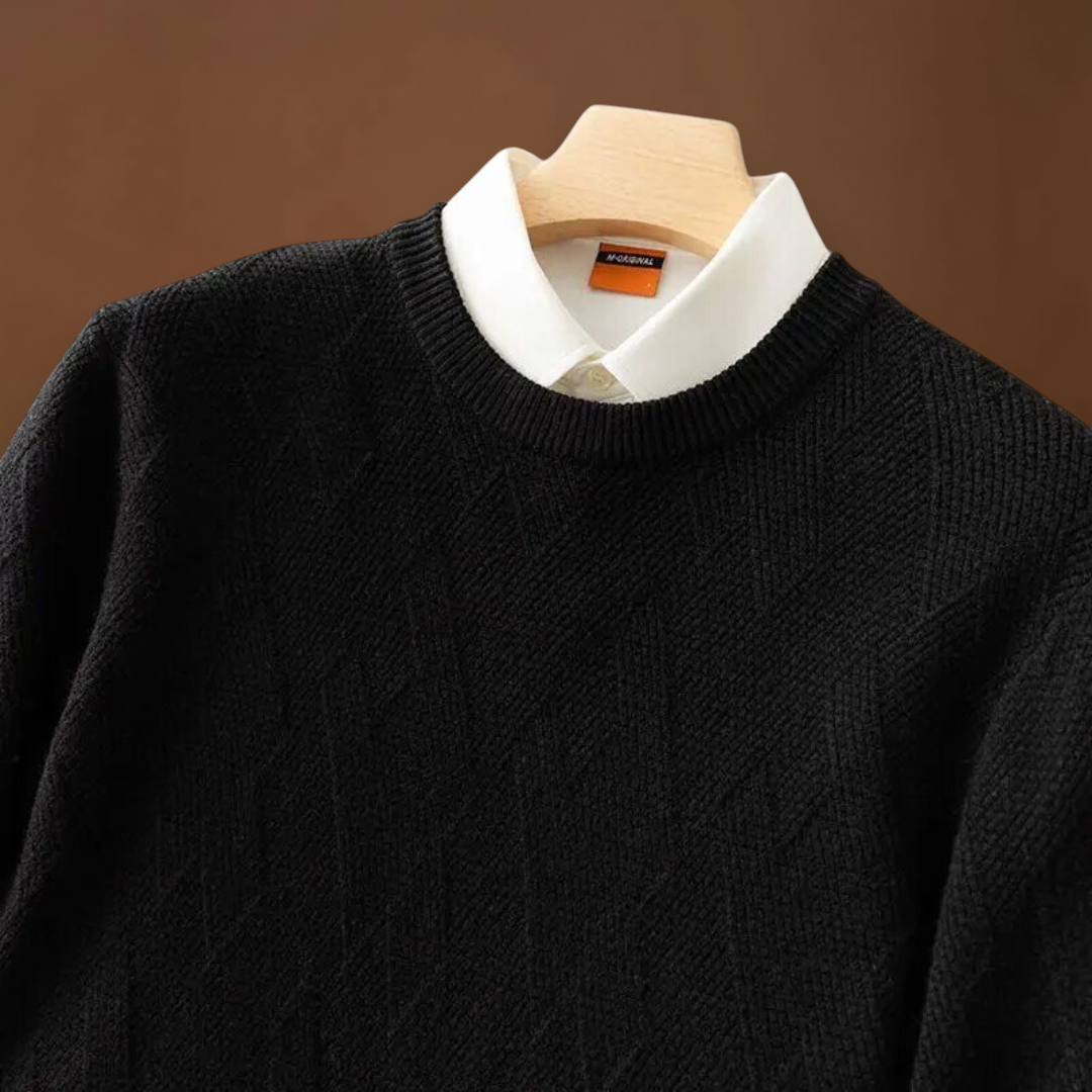 Valentiniano | Sweater de Malha Jacquard Respirável